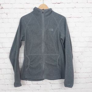 The North Face Fleece Jacket Thumb Holes Gray Medium